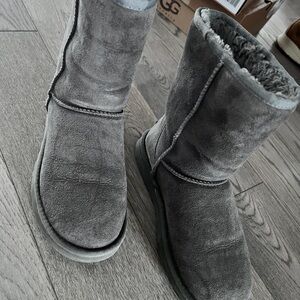 UGG Gray Winter Boots with Fleece Lining